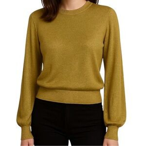 Free People Gold Sweater Top S
